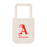 Scarlet Letter Antivaxxer Organic Canvas Tote Bag Scarlet Letter Antivaxxer Organic Canvas Tote Bag