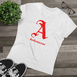 Scarlet Letter Antivaxxer Men's Organic Presenter V-neck Scarlet Letter Antivaxxer Men's Organic Presenter V-neck
