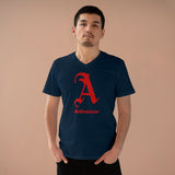 Scarlet Letter Antivaxxer Men's Organic Presenter V-neck Scarlet Letter Antivaxxer Men's Organic Presenter V-neck