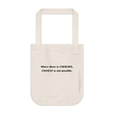 Coercion Organic Canvas Tote Bag Coercion Organic Canvas Tote Bag