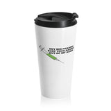 Hey Big Pharma Keep Your Harma Out Of My Arma Stainless Steel Travel Mug Hey Big Pharma Keep Your Harma Out Of My Arma Stainless Steel Travel Mug