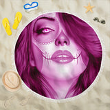 Calavera Fresh Look Design #3 Beach Blanket (Pink Mystic Topaz) - FREE SHIPPING Calavera Fresh Look Design #3 Beach Blanket (Pink Mystic Topaz) - FREE SHIPPING