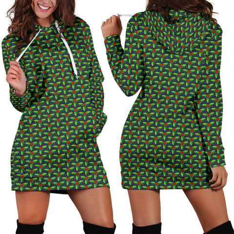 Ugly Christmas Sweater Hoodie Dress - Mistletoe Design #1 (Green) - For Small To Plus Size Divas - FREE SHIPPING Ugly Christmas Sweater Hoodie Dress - Mistletoe Design #1 (Green) - For Small To Plus Size Divas - FREE SHIPPING