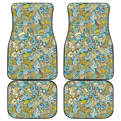 Nautical Design Car Floor Mats (Yellow, Front & Back) - FREE SHIPPING Nautical Design Car Floor Mats (Yellow, Front & Back) - FREE SHIPPING