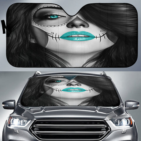 Calavera Fresh Look Design #4 Auto Sun Shade (Turquoise) - FREE SHIPPING Calavera Fresh Look Design #4 Auto Sun Shade (Turquoise) - FREE SHIPPING