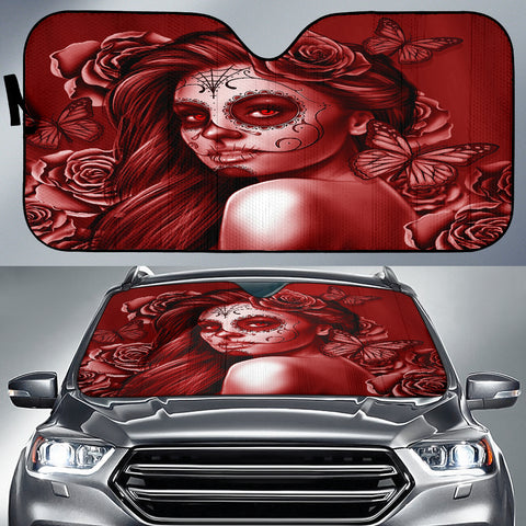Calavera Fresh Look Design #2 Auto Sun Shade (Red Freedom Rose) - FREE SHIPPING Calavera Fresh Look Design #2 Auto Sun Shade (Red Freedom Rose) - FREE SHIPPING