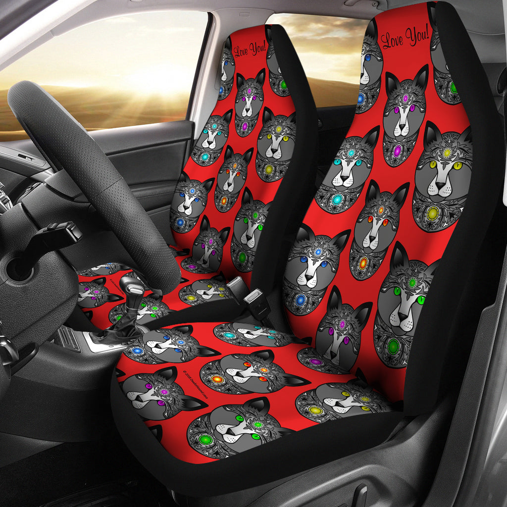 Car seat covers outlet with cats on them