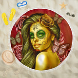 Calavera Fresh Look Design #2 Beach Blanket (Yellow Smiley Face Rose) - FREE SHIPPING Calavera Fresh Look Design #2 Beach Blanket (Yellow Smiley Face Rose) - FREE SHIPPING