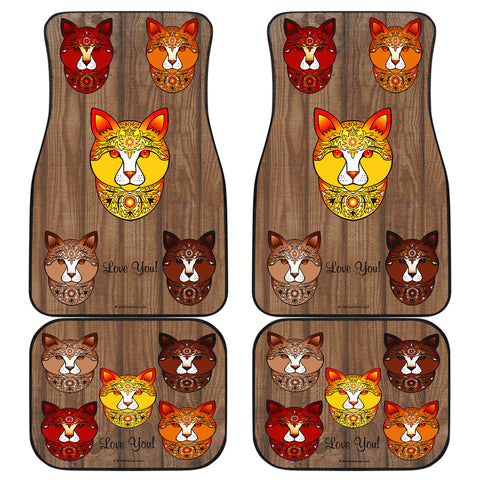 Fancy Pants Cat (Brown) Car Floor Mats (Front & Back) - FREE SHIPPING Fancy Pants Cat (Brown) Car Floor Mats (Front & Back) - FREE SHIPPING