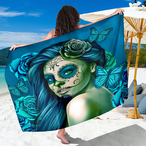 Calavera Fresh Look Design #2 Sarong (Turquoise Tiffany Rose) - FREE SHIPPING Calavera Fresh Look Design #2 Sarong (Turquoise Tiffany Rose) - FREE SHIPPING