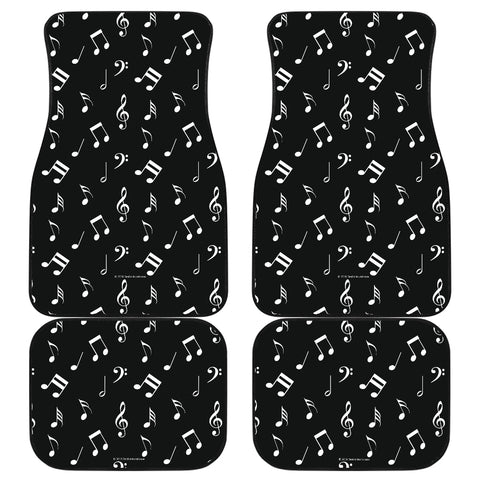 Musical Notes Design #1 (Black) Car Floor Mats - FREE SHIPPING