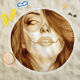 Calavera Fresh Look Design #3 Beach Blanket (Honey Tiger's Eye) - FREE SHIPPING Calavera Fresh Look Design #3 Beach Blanket (Honey Tiger's Eye) - FREE SHIPPING