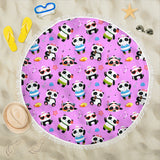 Cute Pandas Design #1 Beach Blanket (Pinka) - FREE SHIPPING Cute Pandas Design #1 Beach Blanket (Pinka) - FREE SHIPPING