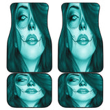 Calavera Fresh Look Design #3 Car Floor Mats (Ice Blue Aquamarine, Front & Back) - FREE SHIPPING Calavera Fresh Look Design #3 Car Floor Mats (Ice Blue Aquamarine, Front & Back) - FREE SHIPPING