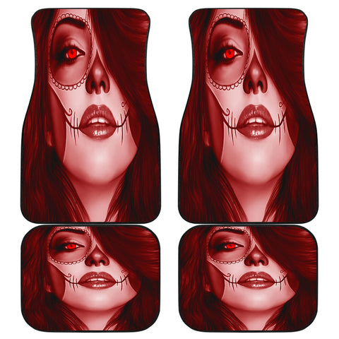 Calavera Fresh Look Design #3 Car Floor Mats (Red Garnet, Front & Back) - FREE SHIPPING Calavera Fresh Look Design #3 Car Floor Mats (Red Garnet, Front & Back) - FREE SHIPPING
