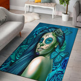 Calavera Fresh Look Design #2 Floor Covering (Vertical, Turquoise Tiffany Rose) - FREE SHIPPING Calavera Fresh Look Design #2 Floor Covering (Vertical, Turquoise Tiffany Rose) - FREE SHIPPING