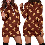 Ugly Christmas Sweater Hoodie Dress - Gingerbread Men Design #1 (Brown) - For Small To Plus Size Divas - FREE SHIPPING Ugly Christmas Sweater Hoodie Dress - Gingerbread Men Design #1 (Brown) - For Small To Plus Size Divas - FREE SHIPPING