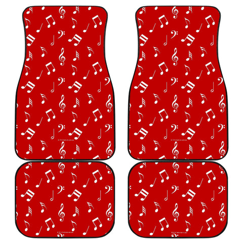 Musical Notes Design #1 (Red) Car Floor Mats - FREE SHIPPING Musical Notes Design #1 (Red) Car Floor Mats - FREE SHIPPING