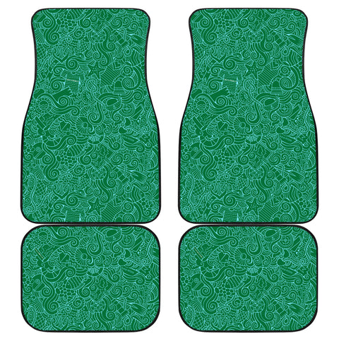 Nautical Design Car Floor Mats (Dark Green, Front & Back) - FREE SHIPPING Nautical Design Car Floor Mats (Dark Green, Front & Back) - FREE SHIPPING