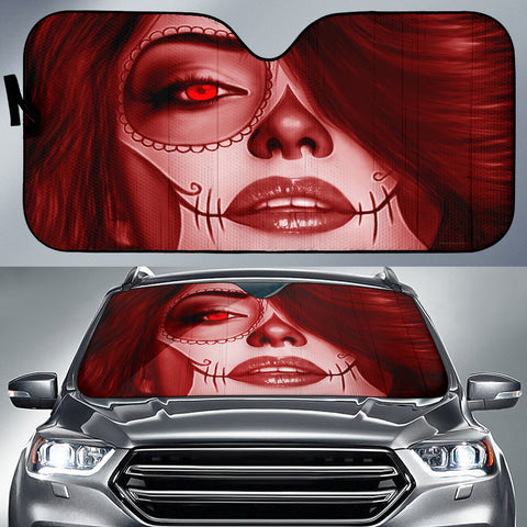 Calavera Fresh Look Design #3 Auto Sun Shade (Red Garnet) - FREE SHIPPING Calavera Fresh Look Design #3 Auto Sun Shade (Red Garnet) - FREE SHIPPING