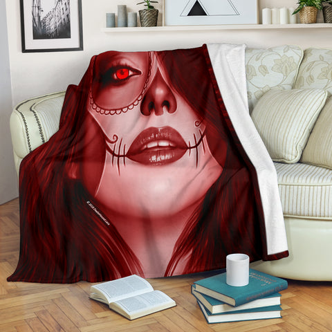 Calavera Fresh Look Design #3 Throw Blanket (Red Garnet) - FREE SHIPPING Calavera Fresh Look Design #3 Throw Blanket (Red Garnet) - FREE SHIPPING