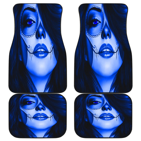 Calavera Fresh Look Design #3 Car Floor Mats (Blue Lapis Lazuli, Front & Back) - FREE SHIPPING Calavera Fresh Look Design #3 Car Floor Mats (Blue Lapis Lazuli, Front & Back) - FREE SHIPPING