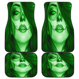 Calavera Fresh Look Design #3 Car Floor Mats (Green Emerald, Front & Back) - FREE SHIPPING Calavera Fresh Look Design #3 Car Floor Mats (Green Emerald, Front & Back) - FREE SHIPPING
