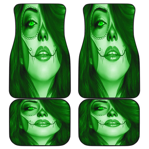 Calavera Fresh Look Design #3 Car Floor Mats (Green Emerald, Front & Back) - FREE SHIPPING Calavera Fresh Look Design #3 Car Floor Mats (Green Emerald, Front & Back) - FREE SHIPPING