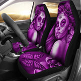 Calavera Fresh Look Design #2 Car Seat Covers (Purple Night Owl Rose) - FREE SHIPPING Calavera Fresh Look Design #2 Car Seat Covers (Purple Night Owl Rose) - FREE SHIPPING