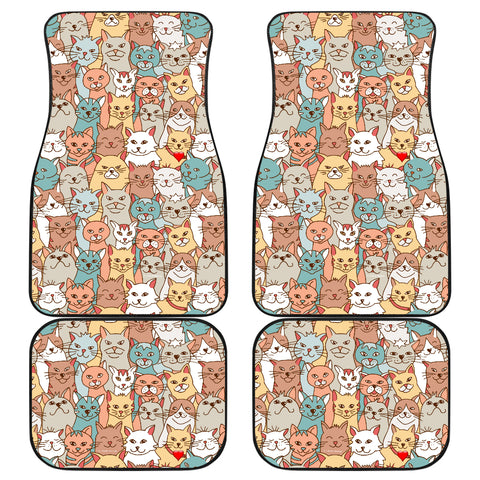 Crazy Cats Car Floor Mats (Front & Back) - FREE SHIPPING Crazy Cats Car Floor Mats (Front & Back) - FREE SHIPPING