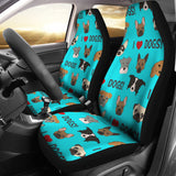I Love Dogs Car Seat Covers (FPD Cyan) - FREE SHIPPING I Love Dogs Car Seat Covers (FPD Cyan) - FREE SHIPPING