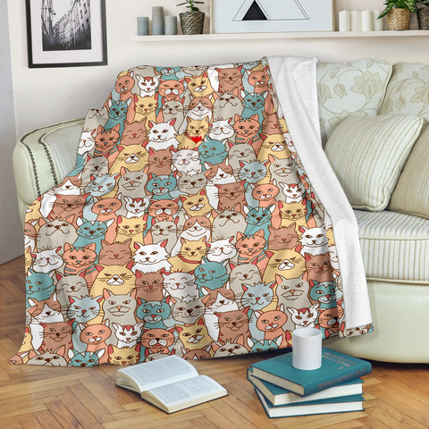 Crazy Cats Collection Throw Blanket - FREE SHIPPING