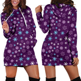 Ugly Christmas Sweater Hoodie Dress - Snowflakes Design #1 (Purple) - For Small To Plus Size Divas - FREE SHIPPING Ugly Christmas Sweater Hoodie Dress - Snowflakes Design #1 (Purple) - For Small To Plus Size Divas - FREE SHIPPING