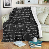 Mathematica Chalkboard Design #1 Throw Blanket (Black) - FREE SHIPPING Mathematica Chalkboard Design #1 Throw Blanket (Black) - FREE SHIPPING
