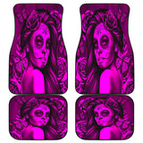 Calavera Fresh Look Design #2 Car Floor Mats (Pink Easy On The Eyes Rose, Front & Back) - FREE SHIPPING Calavera Fresh Look Design #2 Car Floor Mats (Pink Easy On The Eyes Rose, Front & Back) - FREE SHIPPING