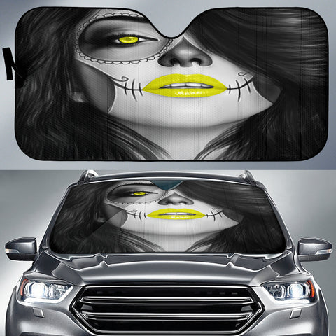 Calavera Fresh Look Design #4 Auto Sun Shade (Yellow) - FREE SHIPPING Calavera Fresh Look Design #4 Auto Sun Shade (Yellow) - FREE SHIPPING