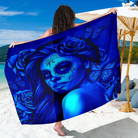 Calavera Fresh Look Design #2 Sarong (Blue Elusive Rose) - FREE SHIPPING Calavera Fresh Look Design #2 Sarong (Blue Elusive Rose) - FREE SHIPPING