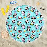 Cute Pandas Design #1 Beach Blanket (Blue) - FREE SHIPPING Cute Pandas Design #1 Beach Blanket (Blue) - FREE SHIPPING
