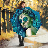 Calavera Fresh Look Design #2 Umbrella (Turquoise Tiffany Rose) - FREE SHIPPING Calavera Fresh Look Design #2 Umbrella (Turquoise Tiffany Rose) - FREE SHIPPING