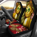 Calavera Fresh Look Design #2 Car Seat Covers (Yellow Smiley Face Rose) - FREE SHIPPING Calavera Fresh Look Design #2 Car Seat Covers (Yellow Smiley Face Rose) - FREE SHIPPING