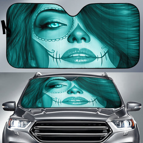 Calavera Fresh Look Design #3 Auto Sun Shade (Ice Blue Aquamarine) - FREE SHIPPING Calavera Fresh Look Design #3 Auto Sun Shade (Ice Blue Aquamarine) - FREE SHIPPING