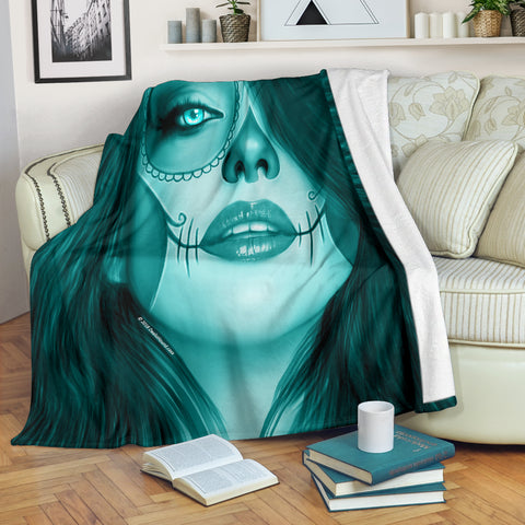 Calavera Fresh Look Design #3 Throw Blanket (Ice Blue Aquamarine) - FREE SHIPPING Calavera Fresh Look Design #3 Throw Blanket (Ice Blue Aquamarine) - FREE SHIPPING