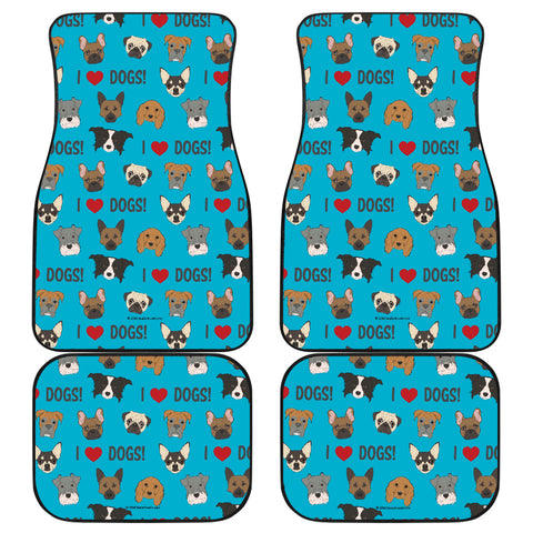 I Love Dogs Car Floor Mats (Richmond SPCA Blue, Front & Back) - FREE SHIPPING I Love Dogs Car Floor Mats (Richmond SPCA Blue, Front & Back) - FREE SHIPPING