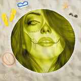 Calavera Fresh Look Design #3 Beach Blanket (Yellow Chrysoberyl) - FREE SHIPPING Calavera Fresh Look Design #3 Beach Blanket (Yellow Chrysoberyl) - FREE SHIPPING