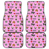 I Love Dogs Car Floor Mats (Richmond SPCA Light Pink, Front & Back) - FREE SHIPPING I Love Dogs Car Floor Mats (Richmond SPCA Light Pink, Front & Back) - FREE SHIPPING