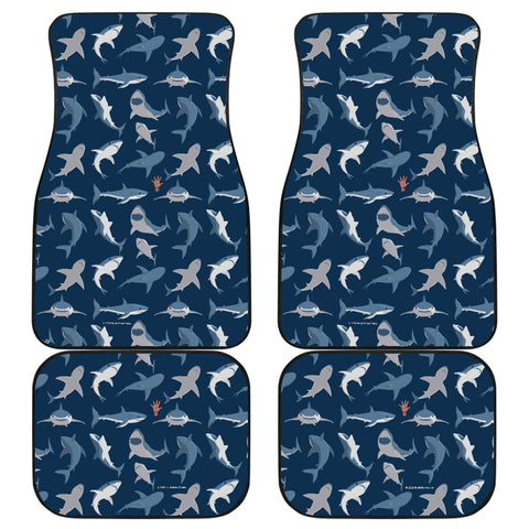 Shark Pattern #1 Car Floor Mats - FREE SHIPPING