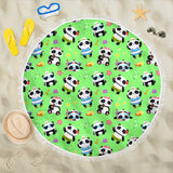 Cute Pandas Design #1 Beach Blanket (Green) - FREE SHIPPING Cute Pandas Design #1 Beach Blanket (Green) - FREE SHIPPING