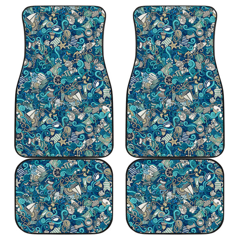 Nautical Design Car Floor Mats (Turquoise, Front & Back) - FREE SHIPPING Nautical Design Car Floor Mats (Turquoise, Front & Back) - FREE SHIPPING
