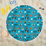 I Love Dogs Beach Blanket (Richmond SPCA Blue) - FREE SHIPPING I Love Dogs Beach Blanket (Richmond SPCA Blue) - FREE SHIPPING