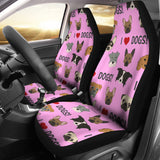 I Love Dogs Car Seat Covers (Richmond SPCA Light Pink) - FREE SHIPPING I Love Dogs Car Seat Covers (Richmond SPCA Light Pink) - FREE SHIPPING